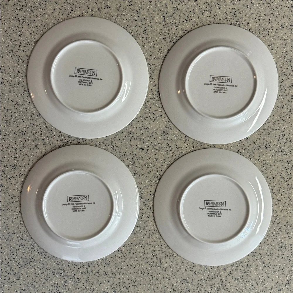 Vtg.Restoration Hardware set of 4 Like New appetizer cheese plates.